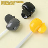 Darrahopens Home & Garden > Bathroom Accessories > Toothbrush Holders Set of 10 Toothbrush Holders - Portable Toothbrush Protectors - Clip-on Toothbrush Head Covers - Cute Duck Design