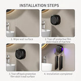 Darrahopens Home & Garden > Bathroom Accessories > Toothbrush Holders Smart UV Toothbrush Sterilizer Holder: No-Drilling Dual-Slot Storage, One-Button Sterilization Saves Space/black In Australia - Darrahopens