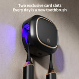 Darrahopens Home & Garden > Bathroom Accessories > Toothbrush Holders Smart UV Toothbrush Sterilizer Holder: No-Drilling Dual-Slot Storage, One-Button Sterilization Saves Space/black In Australia - Darrahopens