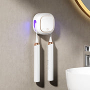 Darrahopens Home & Garden > Bathroom Accessories > Toothbrush Holders Smart UV Toothbrush Sterilizer Holder: No-Drilling Dual-Slot Storage, One-Button Sterilization Saves Space/WHITE In Australia - Darrahopens