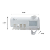 Darrahopens Home & Garden > Bathroom Accessories > Toothbrush Holders Toothbrush Holder for Bathroom 5 Toothbrush Slots Toothbrush Holder Wall Mounted with Toothpaste Dispenser Chargeable Tooth Brushing Holder (White induction model)