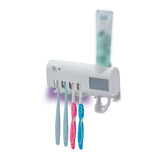 Darrahopens Home & Garden > Bathroom Accessories > Toothbrush Holders Toothbrush Holder for Bathroom 5 Toothbrush Slots Toothbrush Holder Wall Mounted with Toothpaste Dispenser Chargeable Tooth Brushing Holder (White induction model)