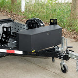 Darrahopens Home & Garden > Bathroom Accessories > Toothbrush Holders VEVOR Trailer Tongue Box, Carbon Steel Tongue Box Tool Chest, Heavy Duty Trailer Box Storage with Lock and Keys, Utility Trailer Tongue Tool Box for Pickup Truck Bed, RV Trailer, 91.44cmx30.48 cmx30.4