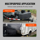 Darrahopens Home & Garden > Bathroom Accessories > Toothbrush Holders VEVOR Trailer Tongue Box, Carbon Steel Tongue Box Tool Chest, Heavy Duty Trailer Box Storage with Lock and Keys, Utility Trailer Tongue Tool Box for Pickup Truck Bed, RV Trailer, 91.44cmx30.48 cmx30.4