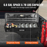Darrahopens Home & Garden > Bathroom Accessories > Toothbrush Holders VEVOR Truck Bed Storage Box, Lockable Swing Case with Password Padlock, 6.6 Gal/25 L ABS Wheel Well Tool Box, Waterproof and Durable, Compatible with Ford F-150 2015-2021, Passenger Side