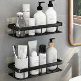 Darrahopens Home & Garden > Bathroom Accessories > Toothbrush Holders Wall-Mounted Shower Caddy: Large-Capacity, No-Drill Floating Shelf for Bathroom & Kitchen - Space-Saving & Easy to Install