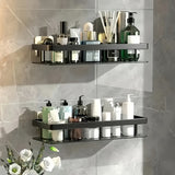 Darrahopens Home & Garden > Bathroom Accessories > Toothbrush Holders Wall-Mounted Shower Caddy: Large-Capacity, No-Drill Floating Shelf for Bathroom & Kitchen - Space-Saving & Easy to Install