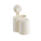 Darrahopens Home & Garden > Bathroom Accessories > Toothbrush Holders Wall-Mounted Toothbrush and Toothpaste Holder - Self-Draining Design, Easy Installation, Space-Saving, milky white (Single - One Normal Cup)
