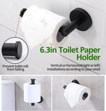 Darrahopens Home & Garden > Bathroom Accessories > Towel Racks & Holders 10pcs Bathroom Hardware Set, Including 16" Hand Towel Bars, Toilet Paper Holders, Towel Rings, Robe Towel Hooks