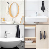 Darrahopens Home & Garden > Bathroom Accessories > Towel Racks & Holders 2 Pcs Kitchen Towel Holder, Self Adhesive Wall Towel Hook, Round Wall Mount Towel Holder For Bathroom, Kitchen,4.2*4.2*2.2cm,silvery In Australia - Darrahopens