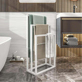 Darrahopens Home & Garden > Bathroom Accessories > Towel Racks & Holders 3 Tier Metal Freestanding Towel Rack Rail Holder Drying Stand