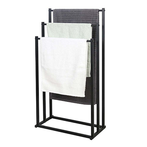Darrahopens Home & Garden > Bathroom Accessories > Towel Racks & Holders 3 Tier Metal Towel Rack Freestanding Bathroom Organizer Rail