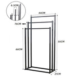 Darrahopens Home & Garden > Bathroom Accessories > Towel Racks & Holders 3 Tier Metal Towel Rack Freestanding Bathroom Organizer Rail