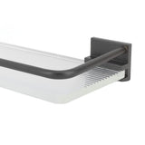 Darrahopens Home & Garden > Bathroom Accessories > Towel Racks & Holders 30cm Bathroom Wall Mounted Shelf Space Aluminum Acrylic Towel Rack Bathroom Storage Rack Grey In Australia - Darrahopens