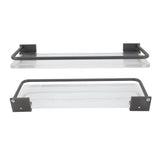 Darrahopens Home & Garden > Bathroom Accessories > Towel Racks & Holders 30cm Bathroom Wall Mounted Shelf Space Aluminum Acrylic Towel Rack Bathroom Storage Rack Grey In Australia - Darrahopens