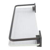 Darrahopens Home & Garden > Bathroom Accessories > Towel Racks & Holders 30cm Bathroom Wall Mounted Shelf Space Aluminum Acrylic Towel Rack Bathroom Storage Rack Grey In Australia - Darrahopens