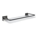 Darrahopens Home & Garden > Bathroom Accessories > Towel Racks & Holders 30cm Bathroom Wall Mounted Shelf Space Aluminum Acrylic Towel Rack Bathroom Storage Rack Grey In Australia - Darrahopens