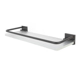 Darrahopens Home & Garden > Bathroom Accessories > Towel Racks & Holders 30cm Bathroom Wall Mounted Shelf Space Aluminum Acrylic Towel Rack Bathroom Storage Rack Grey In Australia - Darrahopens