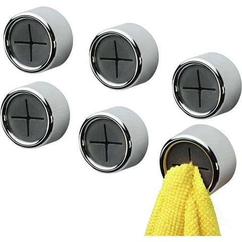 Darrahopens Home & Garden > Bathroom Accessories > Towel Racks & Holders 6 Pack Dishcloth Holders, ROund Self Adhesive Hooks, Kitchen Hooks, Suction Cup Towel Rack For Bathroom, Wardrobe And