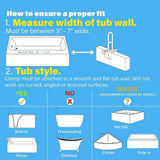 Darrahopens Home & Garden > Bathroom Accessories > Towel Racks & Holders Adjustable Bathtub Safety Rail Shower Grab Bar Handle, Stainless Steel, White
Adjustable Tub Grab Bars for Side