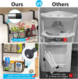 Darrahopens Home & Garden > Bathroom Accessories > Towel Racks & Holders CARLA HOME 4-Tier Over the Door Organizer Heavy-Duty Metal Pantry Rack with Hanging Baskets for Home Kitchen Storage & Bathroom Door Organization
