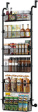 Darrahopens Home & Garden > Bathroom Accessories > Towel Racks & Holders CARLA HOME 6-Tier Over the Door Organizer Heavy-Duty Metal Pantry Rack with Hanging Baskets for Home Kitchen Storage & Bathroom Door Organization (Black)