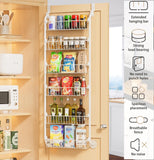 Darrahopens Home & Garden > Bathroom Accessories > Towel Racks & Holders CARLA HOME 6-Tier Over the Door Organizer Heavy-Duty Metal Pantry Rack with Hanging Baskets for Home Kitchen Storage & Bathroom Door Organization (White)