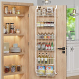 Darrahopens Home & Garden > Bathroom Accessories > Towel Racks & Holders CARLA HOME 6-Tier Over the Door Organizer Heavy-Duty Metal Pantry Rack with Hanging Baskets for Home Kitchen Storage & Bathroom Door Organization (White)