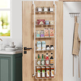Darrahopens Home & Garden > Bathroom Accessories > Towel Racks & Holders CARLA HOME 6-Tier Over the Door Organizer Heavy-Duty Metal Pantry Rack with Hanging Baskets for Home Kitchen Storage & Bathroom Door Organization (White)