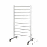 Darrahopens Home & Garden > Bathroom Accessories > Towel Racks & Holders Devanti 10-Bar Freestanding Heated Towel Rail 3-5 Mins Fast Heating Electric Towel Warmer for Bathroom Winter Drying Stainless Steel Plug In 100W