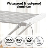 Darrahopens Home & Garden > Bathroom Accessories > Towel Racks & Holders Devanti Heated Towel Rail Electric Clothes Airer Foldable Drying Rack 8 Bars