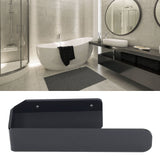 Darrahopens Home & Garden > Bathroom Accessories > Towel Racks & Holders Hand Towel Holder Acrylic Modern Self Adhesive Wall Mounted Towel Bar Hanger for Bathroom Kitchen Lavatory Black In Australia - Darrahopens