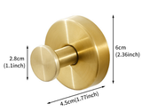 Darrahopens Home & Garden > Bathroom Accessories > Towel Racks & Holders Heavy Duty Stainless Steel Suction Cup Hook Vacuum Wall Hanger Brushed Gold No Drill Towel Holder for Bathroom Kitchen & Shower - Waterproof