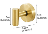 Darrahopens Home & Garden > Bathroom Accessories > Towel Racks & Holders Matte Gold T-Bar Suction Cup Hook Stainless Steel Vacuum Wall Hanger No Drill Robe Towel Holder for Bathroom Kitchen - Heavy Duty