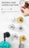 Darrahopens Home & Garden > Bathroom Accessories > Towel Racks & Holders Matte Gold T-Bar Suction Cup Hook Stainless Steel Vacuum Wall Hanger No Drill Robe Towel Holder for Bathroom Kitchen - Heavy Duty