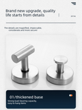 Darrahopens Home & Garden > Bathroom Accessories > Towel Racks & Holders Matte Silver T-Bar Suction Cup Hook Stainless Steel Vacuum Wall Hanger No Drill Robe Towel Holder for Bathroom Kitchen - Heavy Duty
