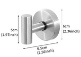 Darrahopens Home & Garden > Bathroom Accessories > Towel Racks & Holders Matte Silver T-Bar Suction Cup Hook Stainless Steel Vacuum Wall Hanger No Drill Robe Towel Holder for Bathroom Kitchen - Heavy Duty
