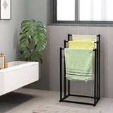 Darrahopens Home & Garden > Bathroom Accessories > Towel Racks & Holders Metal Free Standing Towel Rack 3 Tier Bathroom Rail Shelf Dryer