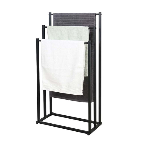 Darrahopens Home & Garden > Bathroom Accessories > Towel Racks & Holders Metal Free Standing Towel Rack 3 Tier Bathroom Rail Shelf Dryer