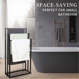 Darrahopens Home & Garden > Bathroom Accessories > Towel Racks & Holders Metal Free Standing Towel Rack 3 Tier Bathroom Rail Shelf Dryer