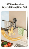 Darrahopens Home & Garden > Bathroom Accessories > Towel Racks & Holders No-drill ABS Suction Cup Towel Rack, 180° Rotating Layered Storage, Dual Use for Kitchen and Bathroom, Sturdy Load Bearing and Easy to Clean./Gun gray four-shot In Australia - Darrahopens