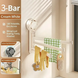Darrahopens Home & Garden > Bathroom Accessories > Towel Racks & Holders No-drill ABS Suction Cup Towel Rack, 180° Rotating Layered Storage, Dual Use for Kitchen and Bathroom, Sturdy Load Bearing and Easy to Clean./Gun gray four-shot In Australia - Darrahopens