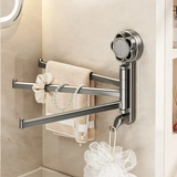 Darrahopens Home & Garden > Bathroom Accessories > Towel Racks & Holders No-drill ABS Suction Cup Towel Rack, 180° Rotating Layered Storage, Dual Use for Kitchen and Bathroom, Sturdy Load Bearing and Easy to Clean./Gun gray four-shot In Australia - Darrahopens
