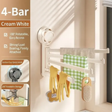 Darrahopens Home & Garden > Bathroom Accessories > Towel Racks & Holders No-drill ABS Suction Cup Towel Rack, 180° Rotating Layered Storage, Dual Use for Kitchen and Bathroom, Sturdy Load Bearing and Easy to Clean./Gun gray three-shot In Australia - Darrahopens
