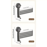Darrahopens Home & Garden > Bathroom Accessories > Towel Racks & Holders No-drill ABS Suction Cup Towel Rack, 180° Rotating Layered Storage, Dual Use for Kitchen and Bathroom, Sturdy Load Bearing and Easy to Clean./Gun gray three-shot In Australia - Darrahopens