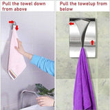 Darrahopens Home & Garden > Bathroom Accessories > Towel Racks & Holders Self-adhesive towel holder - Stainless steel dishcloth holder - Metal wall-mounted dishcloth holder - Silver towel hook - Dishcloth hook 3-pack