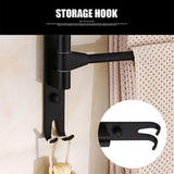 Darrahopens Home & Garden > Bathroom Accessories > Towel Racks & Holders Swivel Towel Rack 4 Arms Black Wall Mounted Rotating Bathroom Towel Holder Space Saving