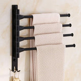 Darrahopens Home & Garden > Bathroom Accessories > Towel Racks & Holders Swivel towel rack wall mounted bathroom towel holder rotating rack space saving 4 arms black