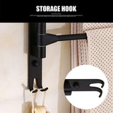 Darrahopens Home & Garden > Bathroom Accessories > Towel Racks & Holders Swivel towel rack wall mounted bathroom towel holder rotating rack space saving 4 arms black