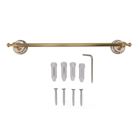 Darrahopens Home & Garden > Bathroom Accessories > Towel Racks & Holders Towel Bar European Style Single Rod Hanging Bath Towel Holder Copper Towel Rack for Bathroom Toilets Antique Color In Australia - Darrahopens